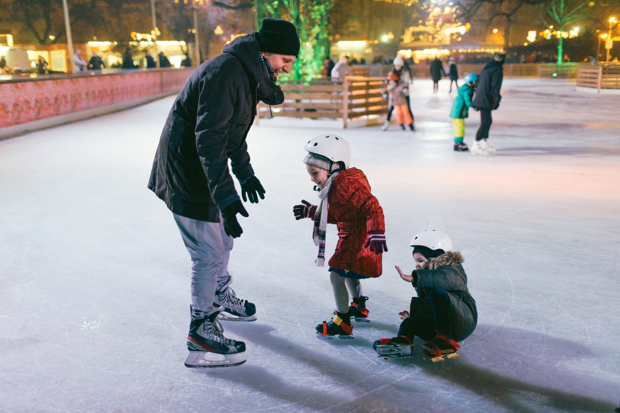 family ice skating 